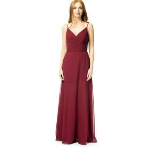 BARI JAY Women's Style#  BC-1867 BRIDESMAID DRESS  WINE Size 14